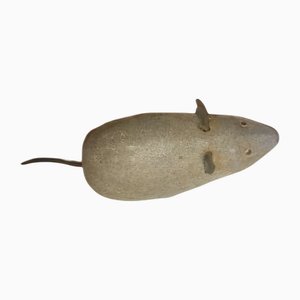 Figurine Souris Vintage en Métal et Plastique