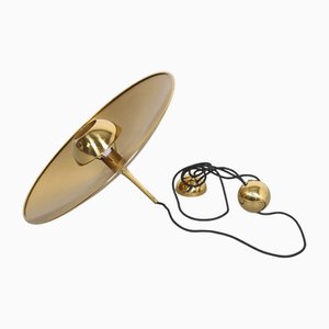 Onos 55 Pendant Lamp with Counterweight in Polished Brass by Florian Schulz, 1970s