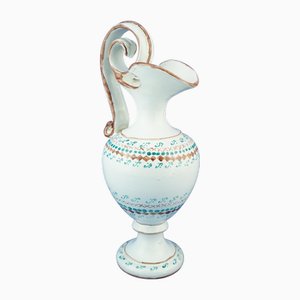 Large Ceramic Jug with Futurist Deco by Vittorio Osvaldo Tommasini / Farfa, Italy, 1930s