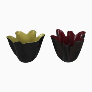Mouchoir Vasen von Fernand Elchinger, 1950er, 2er Set