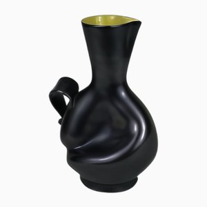 Vaso brocca giallo di Fernand Elchinger, anni '50