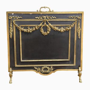Mid-19th Century Louis XVI Napoleon III Bronze Fireplace Screen