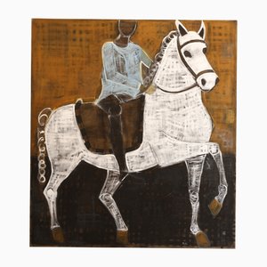 Rubins Johannes Spaans, Reiterstandbild des Marcus Aurelius, 2025, Öl auf Leinwand