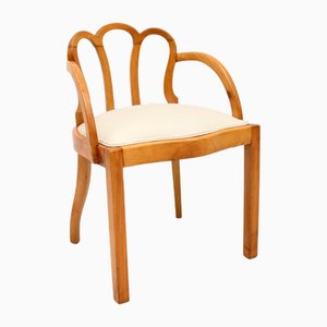 Art Deco Walnut Stool, 1930