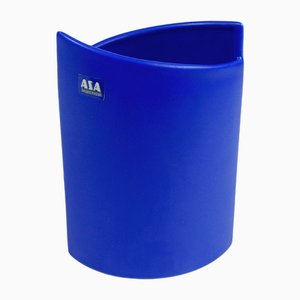 Vaso vintage blu cobalto in ceramica di Asa, Germania, anni '80
