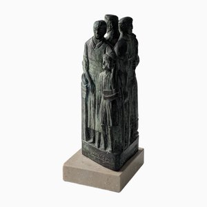 Paulino Larrañaga, Basque Roots Sculpture, 2001, Bronze on Marble Base
