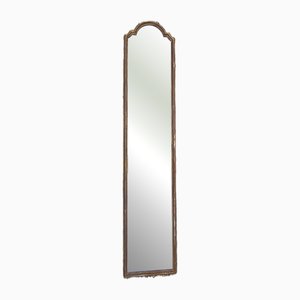 Specchio alto Gendarme in legno dorato a forma di cappello