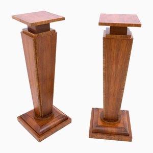 A Art Deco Sockel, 1940er, 2er Set