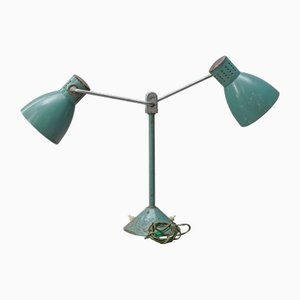 Französische Art Deco Schreibtischlampe mit zwei Armen von Jumo, 1940