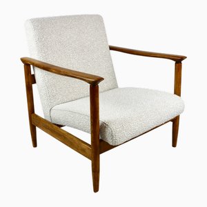 GFM-142 Stuhl in Weißem Elfenbein Boucle von Edmund Homa, 1970er