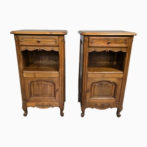 Französische Nachtschränke aus Kirschholz, 1880er, 2er Set