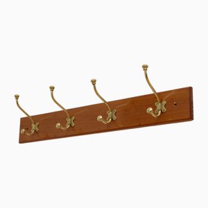 Victorian Coat Rack with Hooks in Walnut, 1880s