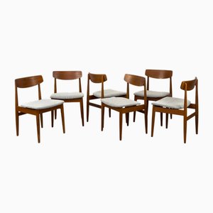 Teak and Wool Dining Chairs from Casala, 1960s, Set of 6