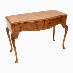 Vintage Burr Walnut Console Table, 1920
