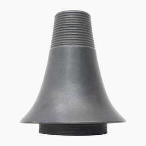 Vaso Vulcani in ceramica nera di Franco Bresciani per Gabbianelli, anni '70