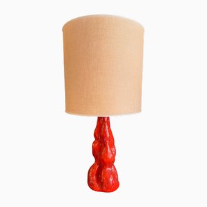 Glazed Ceramic Lamp, Italy, 1970s