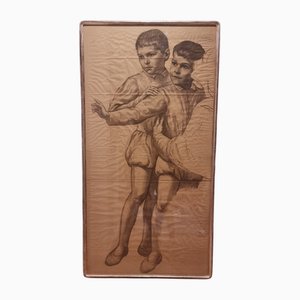 Artiste italien, Enfants, 1860, Croquis au crayon