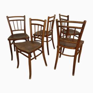 Vintage Bistro Chairs from Thonet, 1920s, Set of 5