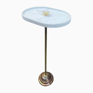 Pocket Emptier Table in Brass and Marble, 1960s