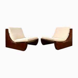 Vintage Italian Lounge Chairs, 1970, Set of 2