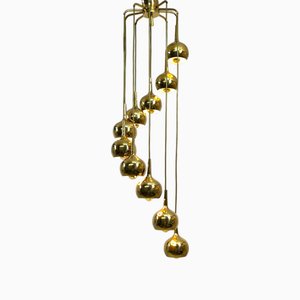 Cascade Light in Brass attributed to Hans Agne Jakobsson