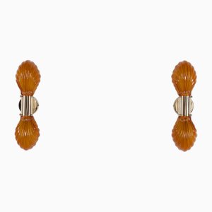 Italian Coquille Wall Lights, 1970s, Set of 2