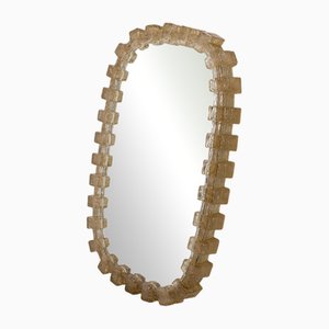 Illuminated Mirror in Amber Acrylic, 1970s