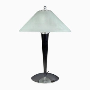 Lámpara de mesa Art Déco de cromo, años 30