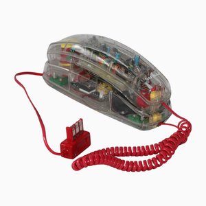 Telefono fisso trasparente trasparente, Francia, 1995