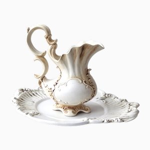 Set Pichet et Plateau en Céramique par Tesori Di Bassano, Italie, 1960s, Set de 2
