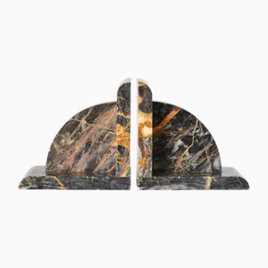 Art Deco Grey Marble Bookends, 1930s, Set of 2