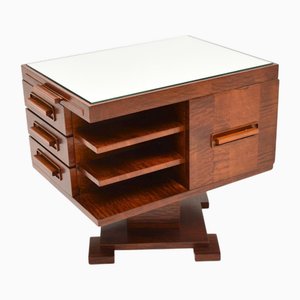 Art Deco Revolving Occasional Table in Satin Birch, 1930s