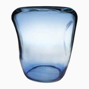 Isola Blue Side Table in Murano Blown Glass from Kanz