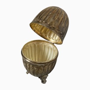 Support Antique en Forme d' Egguf en Plaqué Argent