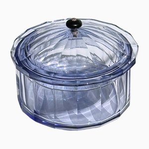 Italienische Art Deco Kristallglas Bonbonniere, 1920er