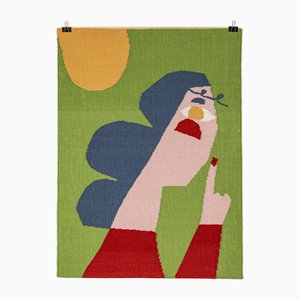 Handgewebter Wollteppich Silence von Katalin Lovrity