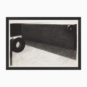 John Maine, Untitled (Pok-Ta-Pok), 1981, Charcoal on Paper