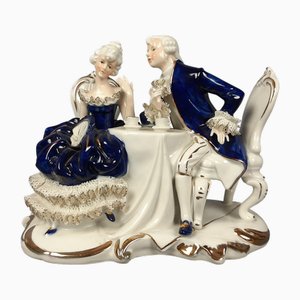 Porcelain Marquise and Marquis from Capodimonte, 1960s