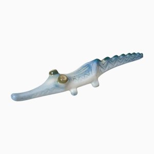 Aquincum Porcelain Crocodile by Antónia Ősz Szabó