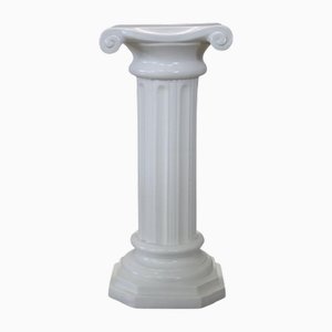 White Ceramic Column by Bassano