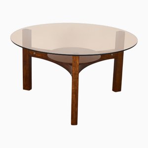 Vintage Coffe Table with Smoke Glass Top by Tatra Nabytok, 1989
