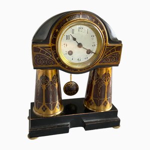 Jugendstil Sternzeichen Uhr von Erhard and Sons., 1890er