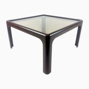 Space Age Coffee Table with Glass Top attributed to Peter Ghyczy for Horn Collection, 1960s