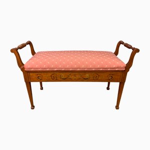 Inlaid Satinwood Piano Duet Stool, 1895