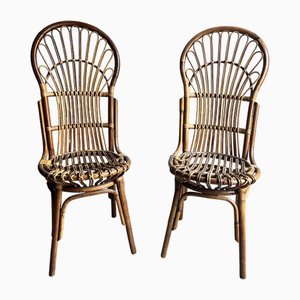 Vintage Sessel aus Bambus, 1950er, 2er Set