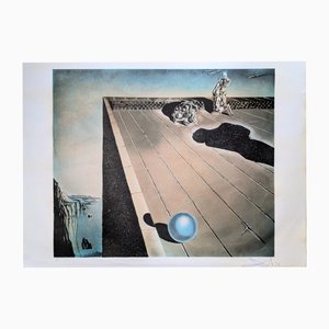 Salvador Dali, La torre del placer / Vértigo, años 70-80, Serigrafía en color con puntos dorados, años 70