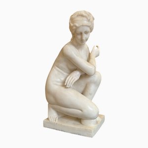 Sculpture of Crouching Venus, 20th Century, Marble
