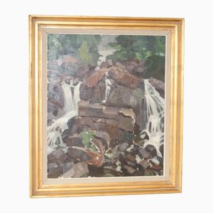 Larson, Waterfall, 1970s, Oil on Canvas