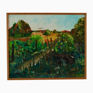 Wimar, Paysage d'Automne, 1948, Huile sur Toile, Encadrée
