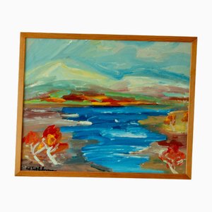 Carl Erik Andersson, Landscape, 1960s, Oil on Canvas, Framed